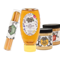 Gift Box 2 Creamed Honey, 1lb Honey, Honeystix