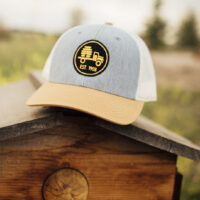 Beeyond the Hive Hat - Richardson Gray/Gold Trucker
