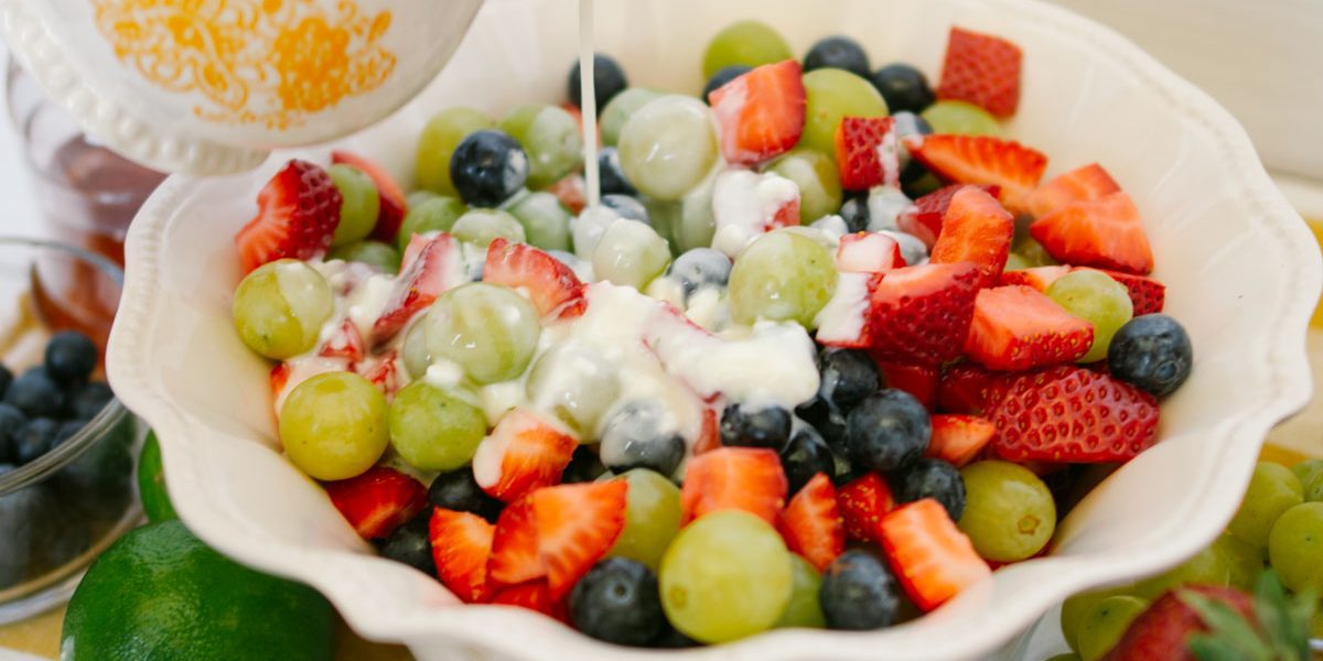 Fruit Salad with Yogurt Honey Dressing - Beeyond the Hive