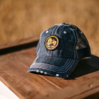 Beeyond the Hive Blue Denim Patch Trucker